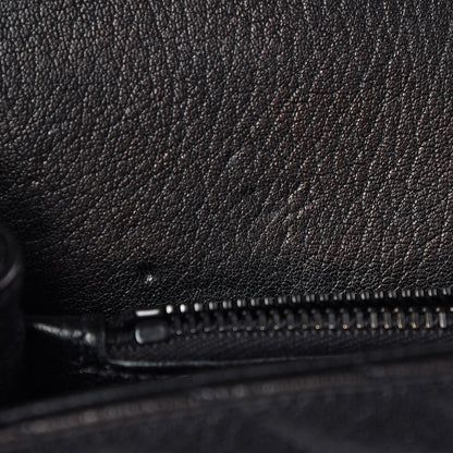 Saint Laurent Sheepskin Matelasse Chevron Monogram Medium College Bag Black 10 of 11