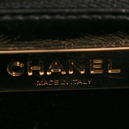 Chanel Shiny Crumpled Calfskin Quilted Small 31 Shopping Bag Black 6 of 14