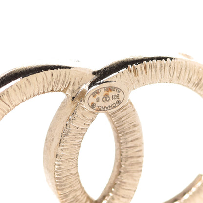 Chanel Crystal Large CC Earrings Gold 4 of 5