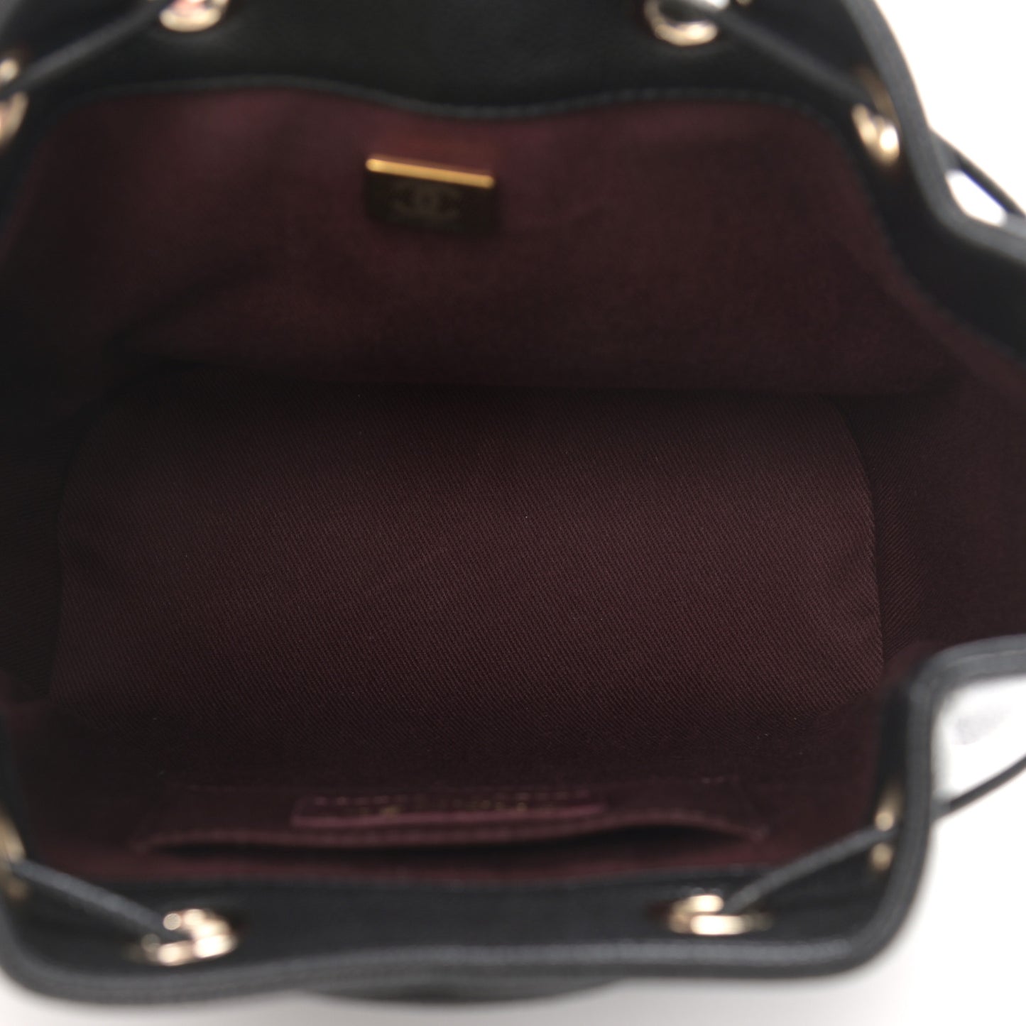 Caviar Quilted CC Pocket Bucket Bag Black