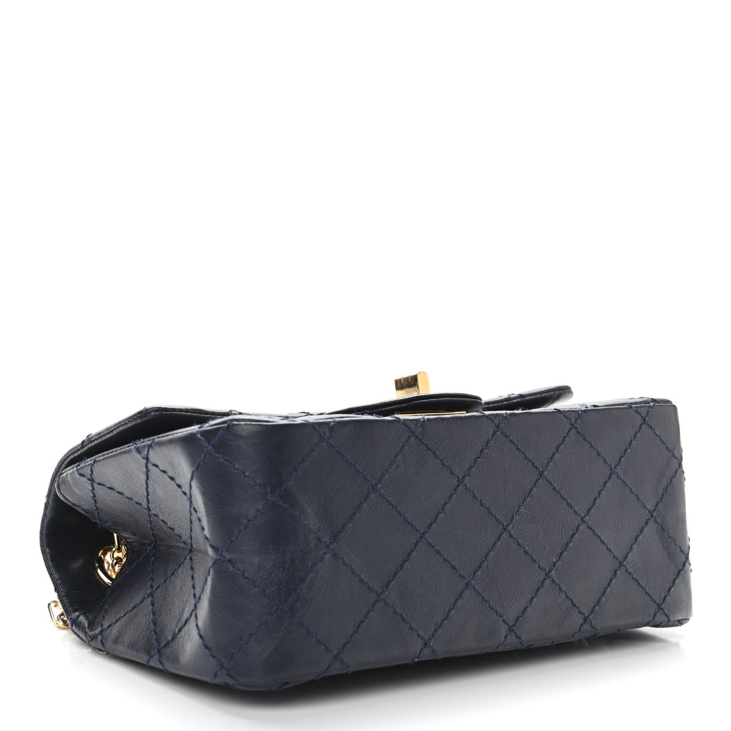 Chanel Aged Calfskin Quilted 2.55 Reissue Mini Flap Navy 4 of 10