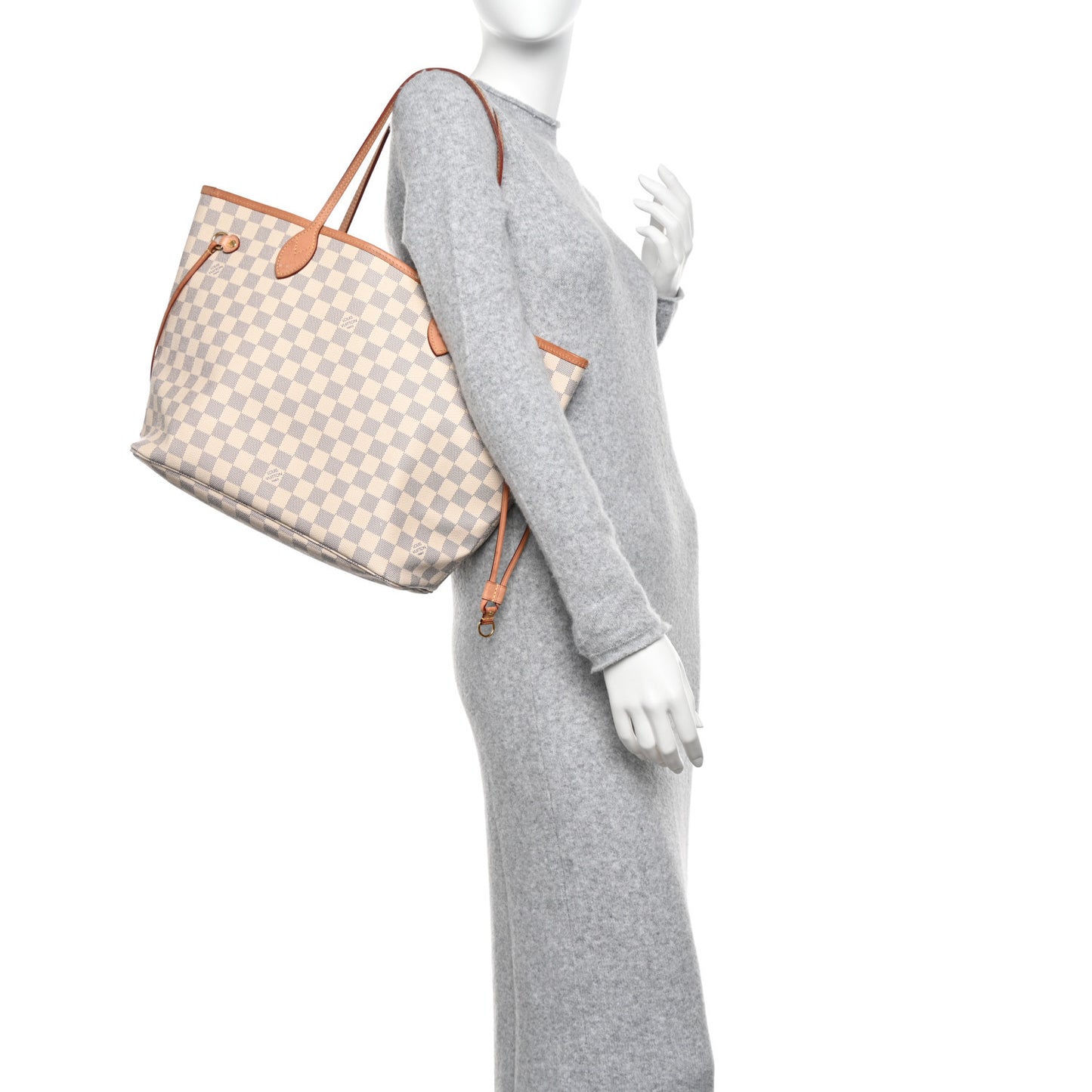 Damier Azur Neo Neverfull MM Rose Ballerine