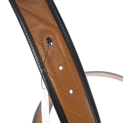 Gucci Azalea Calfskin Matelasse Diagonal Torchon Double G 40mm Belt 85 34 Cognac Black 5 of 5