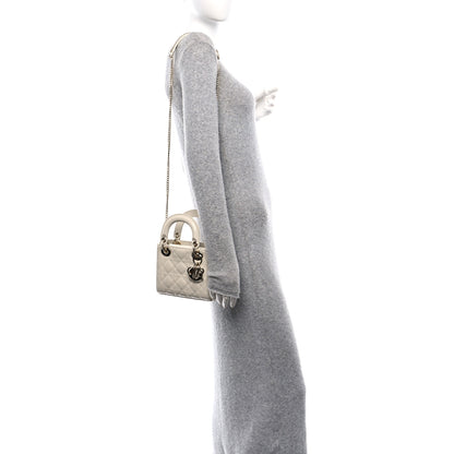 Christian Dior Patent Cannage Mini Lady Dior Latte 2 of 11