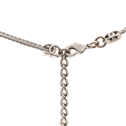 Chanel Metal CC Long Chain Necklace Silver 5 of 5