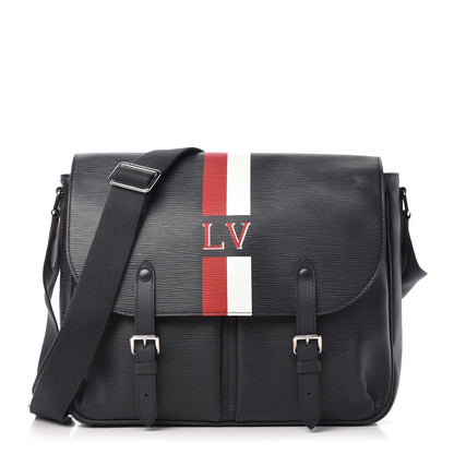 Louis Vuitton Epi Christopher Messenger Navy Stripes 1 of 10