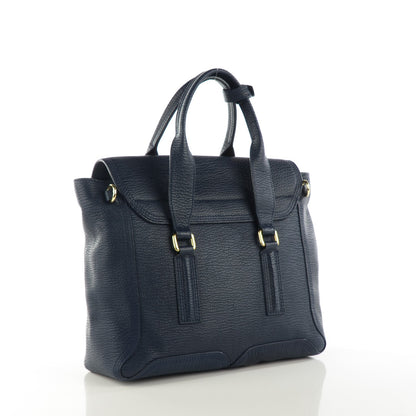 3.1 Phillip Lim 3.1 Textured Calfskin Medium Pashli Satchel Ink 3 of 7