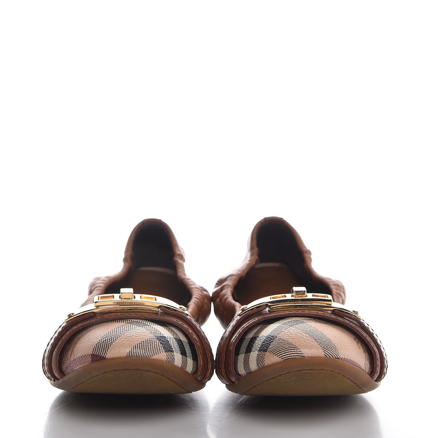 Haymarket Check Aston Ballerina Flats 39 Tan