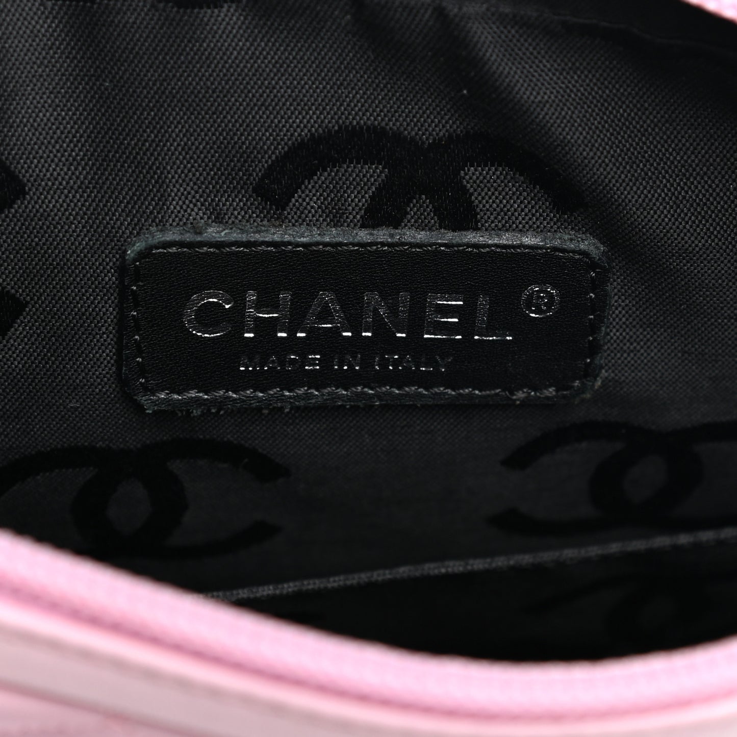 Calfskin Quilted Medium Cambon Messenger Pink Black