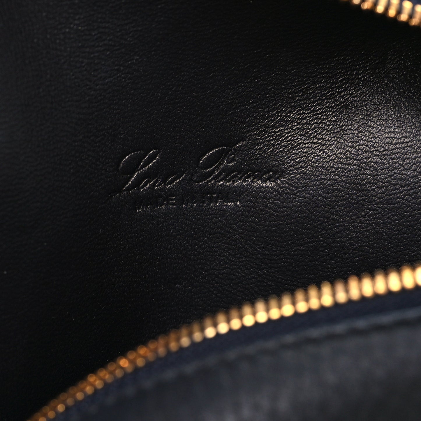 Grained Calfskin L19 Extra Pocket Pouch Navy Blue