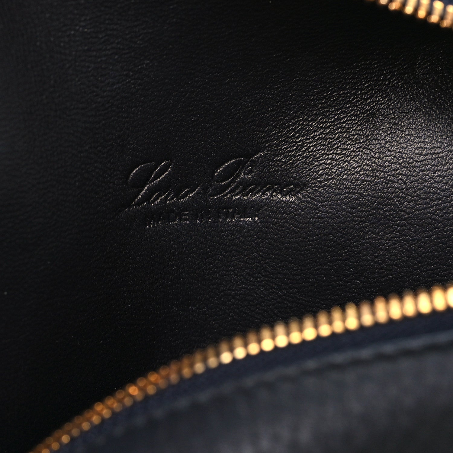 Loro Piana Grained Calfskin L19 Extra Pocket Pouch Navy Blue 6 of 9
