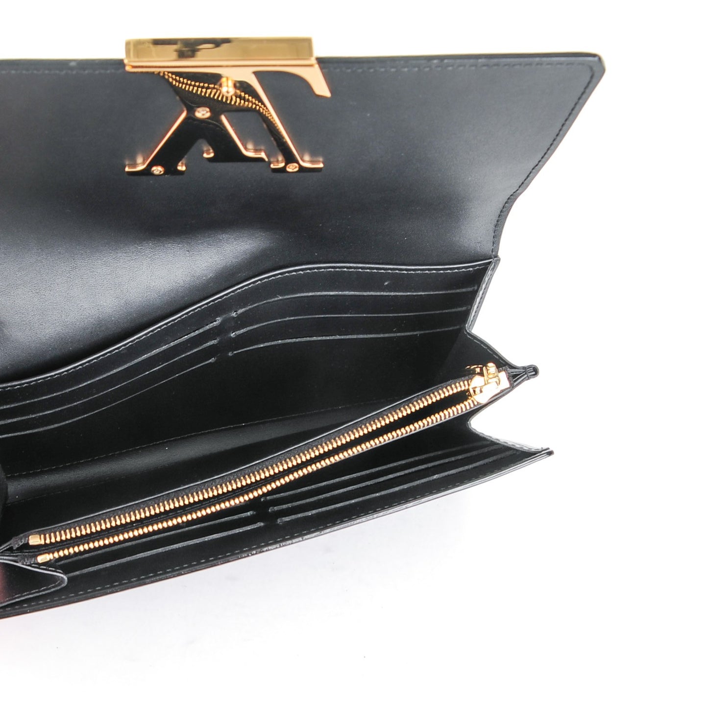 Patent Louise Clutch Black