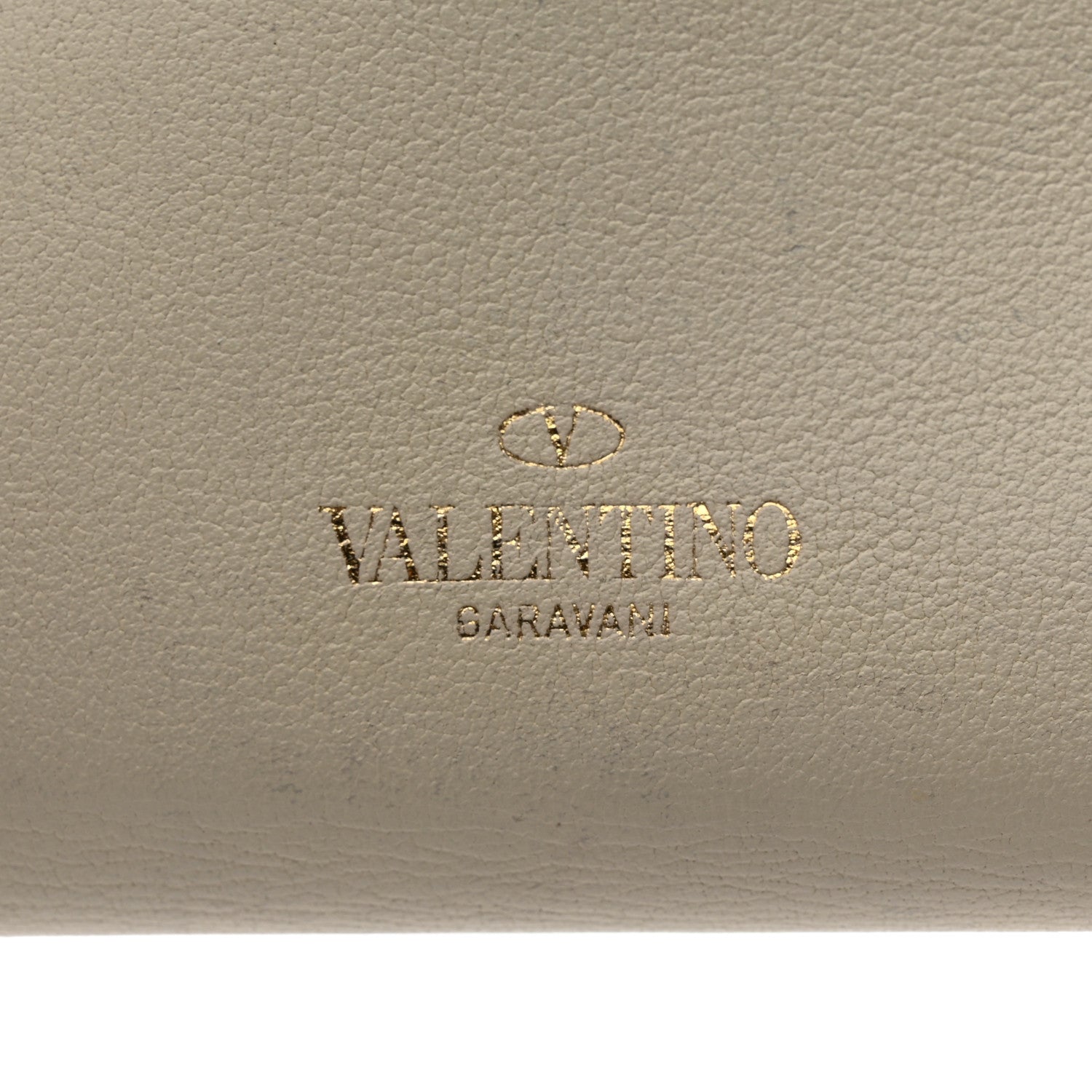 Valentino Garavani Calfskin Rockstud Card Holder with Zipper Ivory 5 of 10