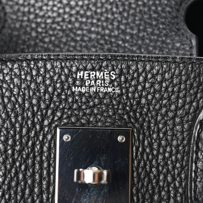 Hermes Taurillon Clemence Birkin 30 Black 6 of 10