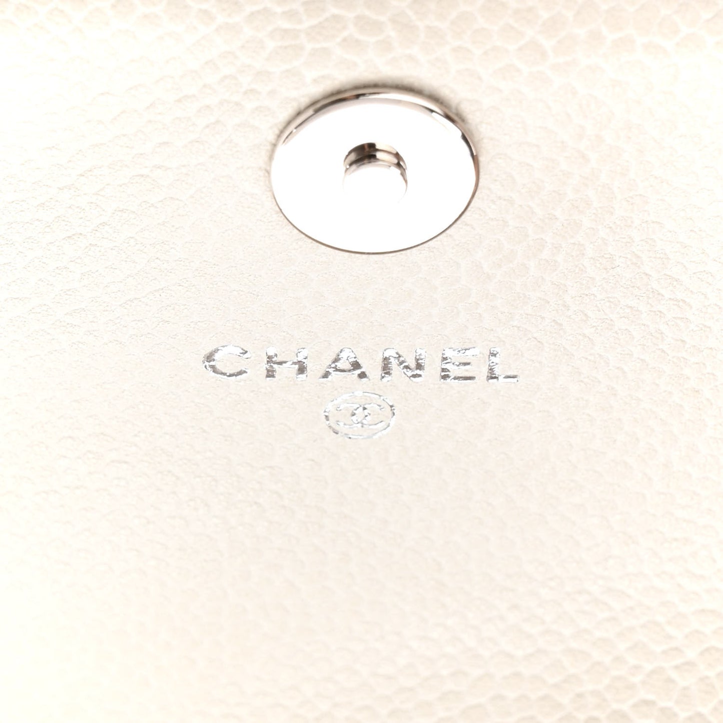 Caviar Half Moon Wallet On Chain WOC White