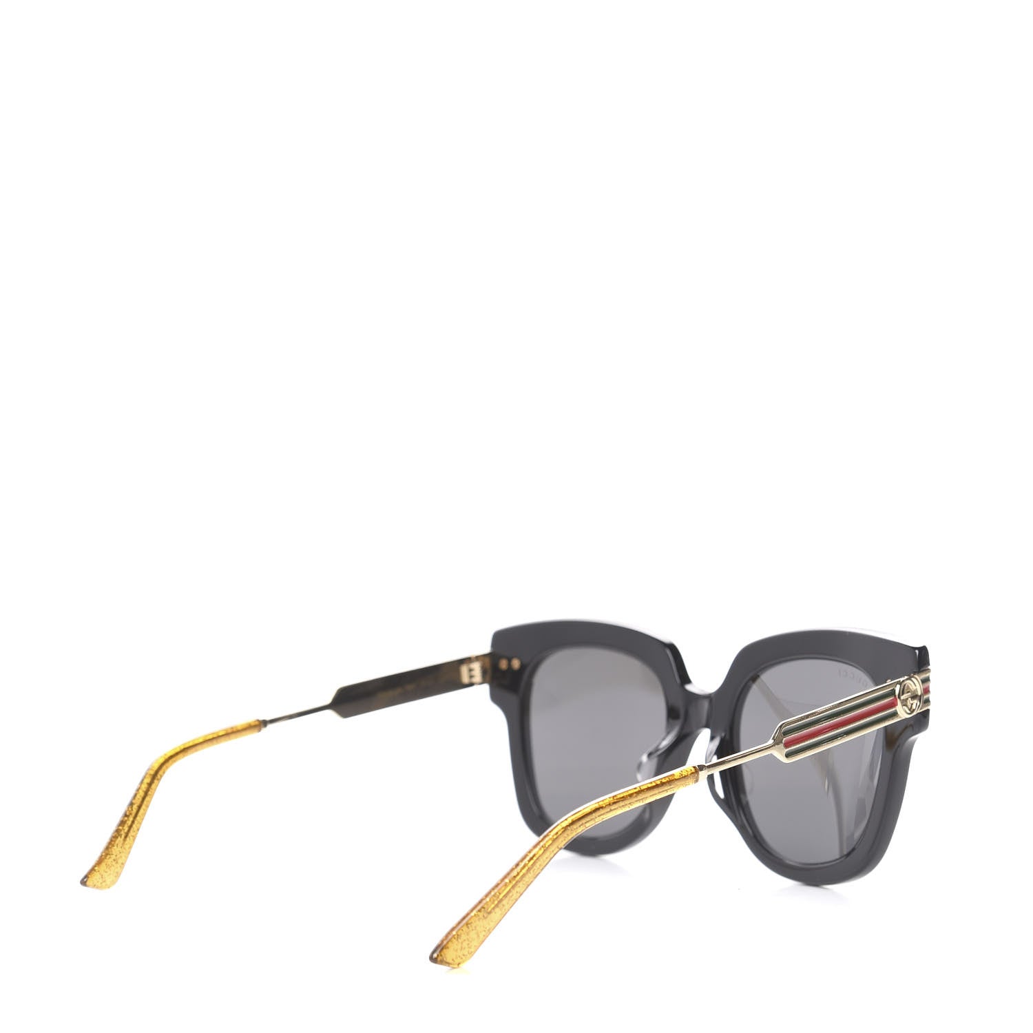 Gucci Acetate Square Frame Web Sunglasses GG0281SA Black 3 of 7