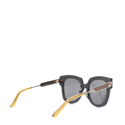 Gucci Acetate Square Frame Web Sunglasses GG0281SA Black 3 of 7