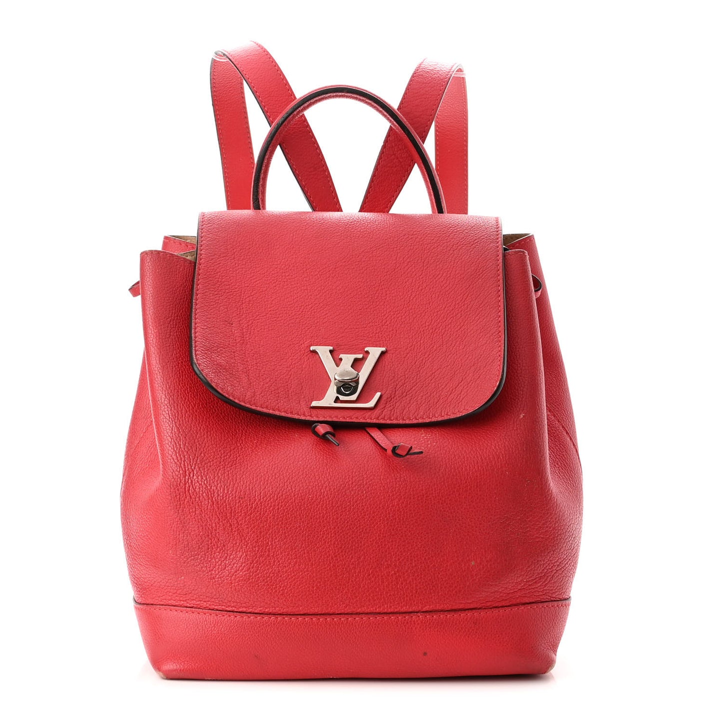 Soft Calfskin Lockme Backpack Poppy