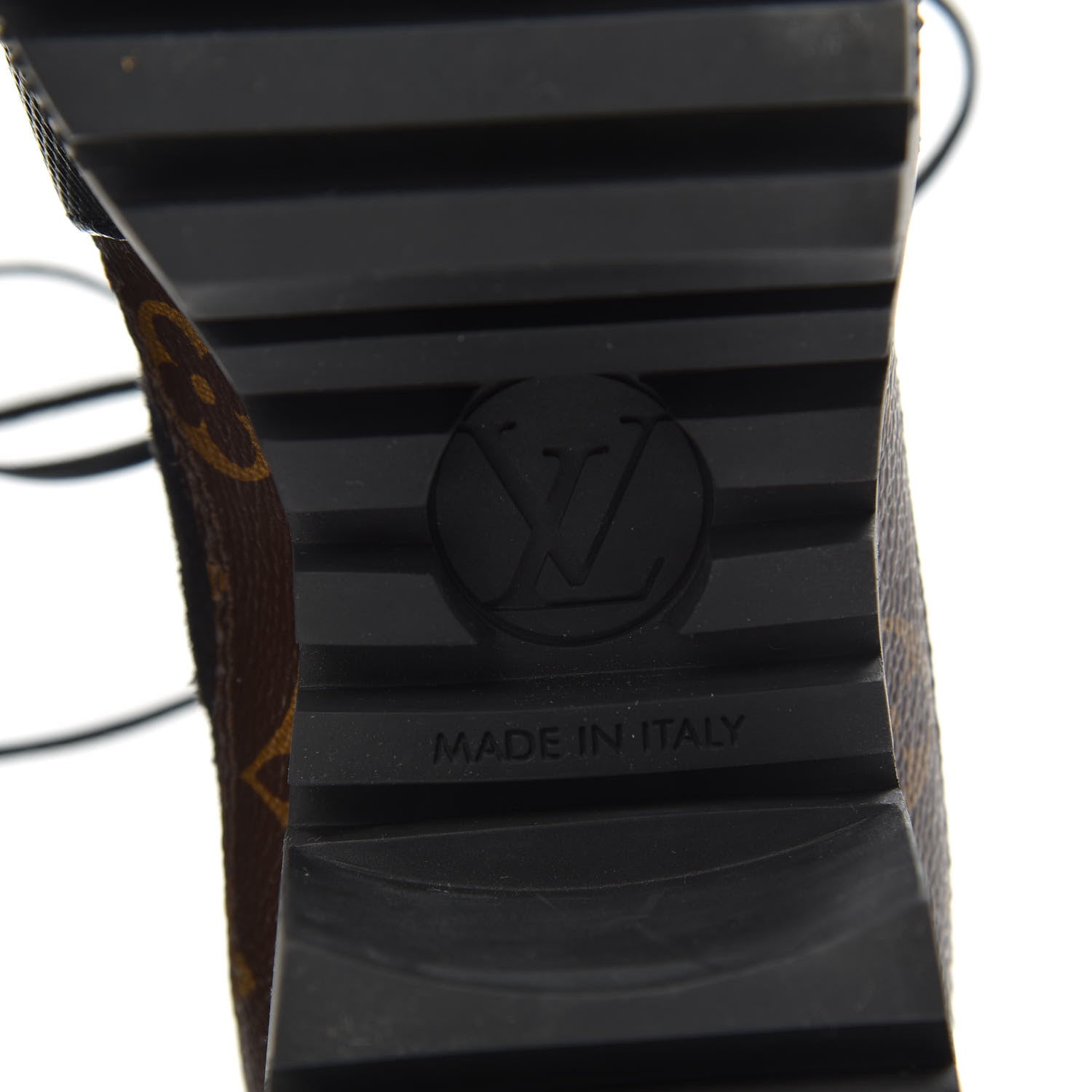 Louis Vuitton Suede Calfskin Monogram Laureate Platform Desert Boots 36 Black 6 of 6