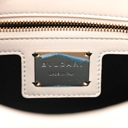 Bulgari Calfskin Matelasse Small Serpenti Cabochon Shoulder Bag White 6 of 12