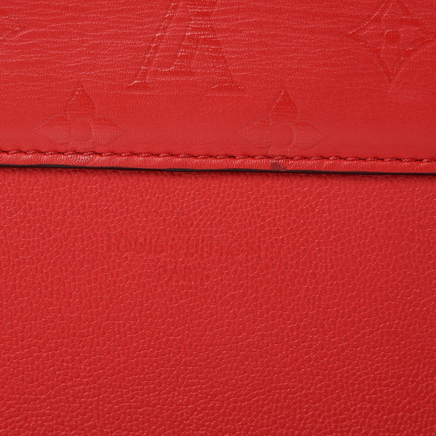 Louis Vuitton Monogram Cuir Plume Ecume Very Chain Bag Rouge Rubis 7 of 10