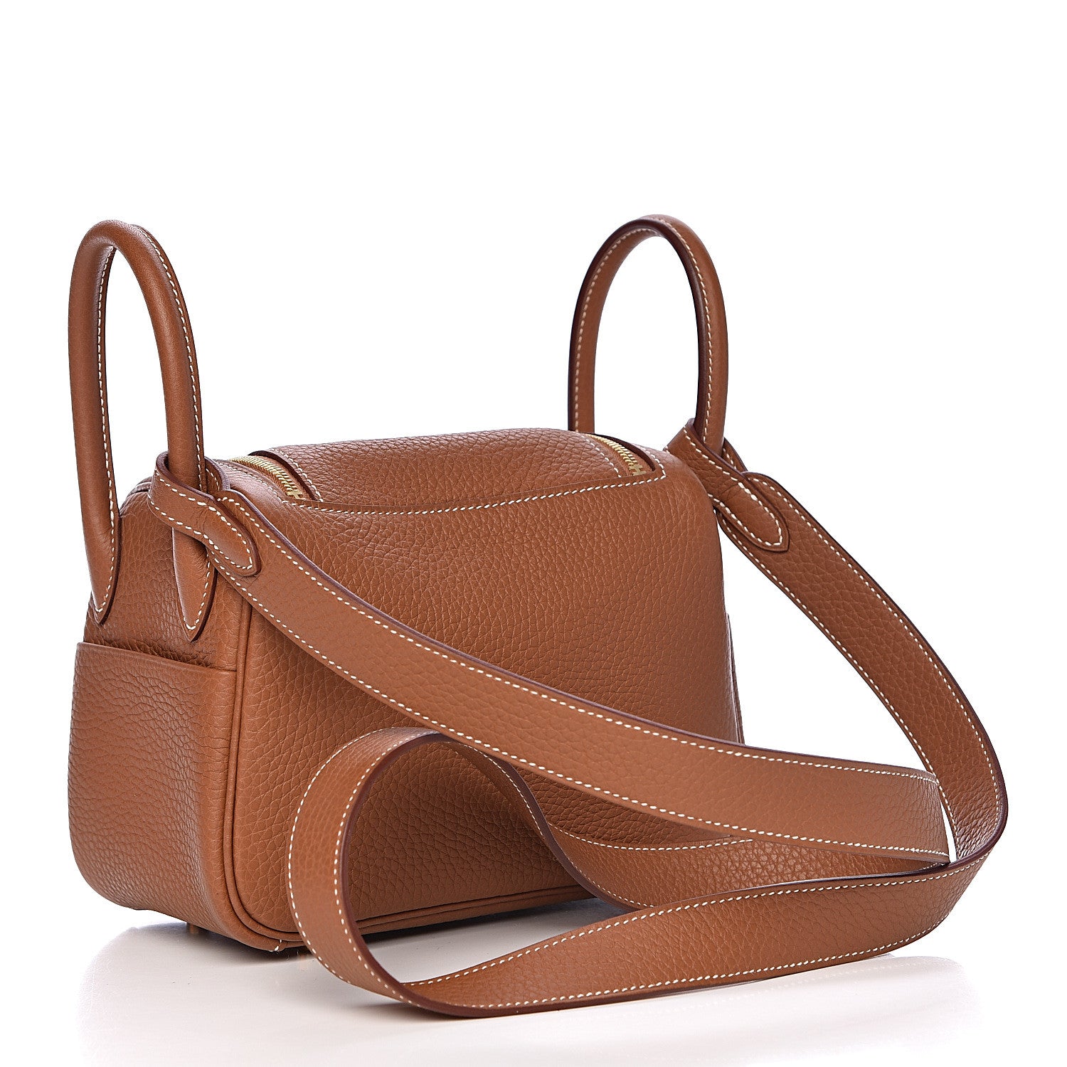 Hermes Taurillon Clemence Mini Lindy 20 Gold 3 of 11