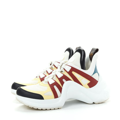 Louis Vuitton Calfskin Technical Nylon LV Archlight Sneakers 39 Terracotta 3 of 13
