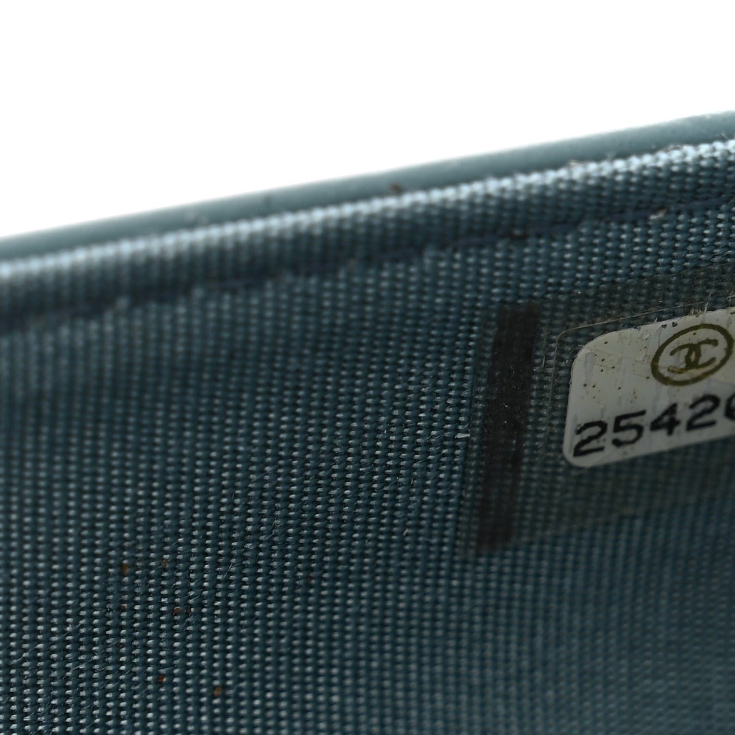 Lambskin Camellia Studded Wallet on Chain WOC Blue