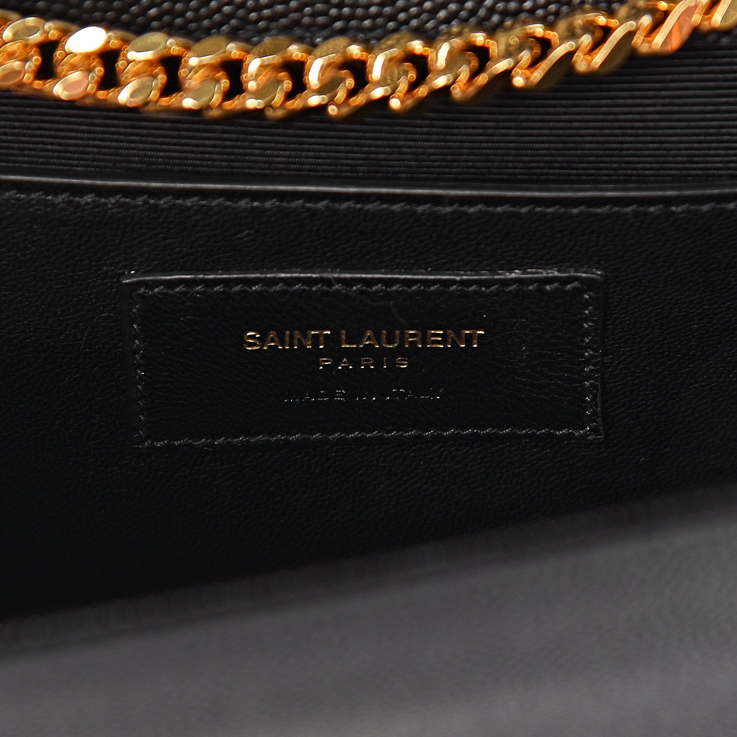 Saint Laurent Grain De Poudre Medium Classic Monogram Kate Satchel Black 6 of 9