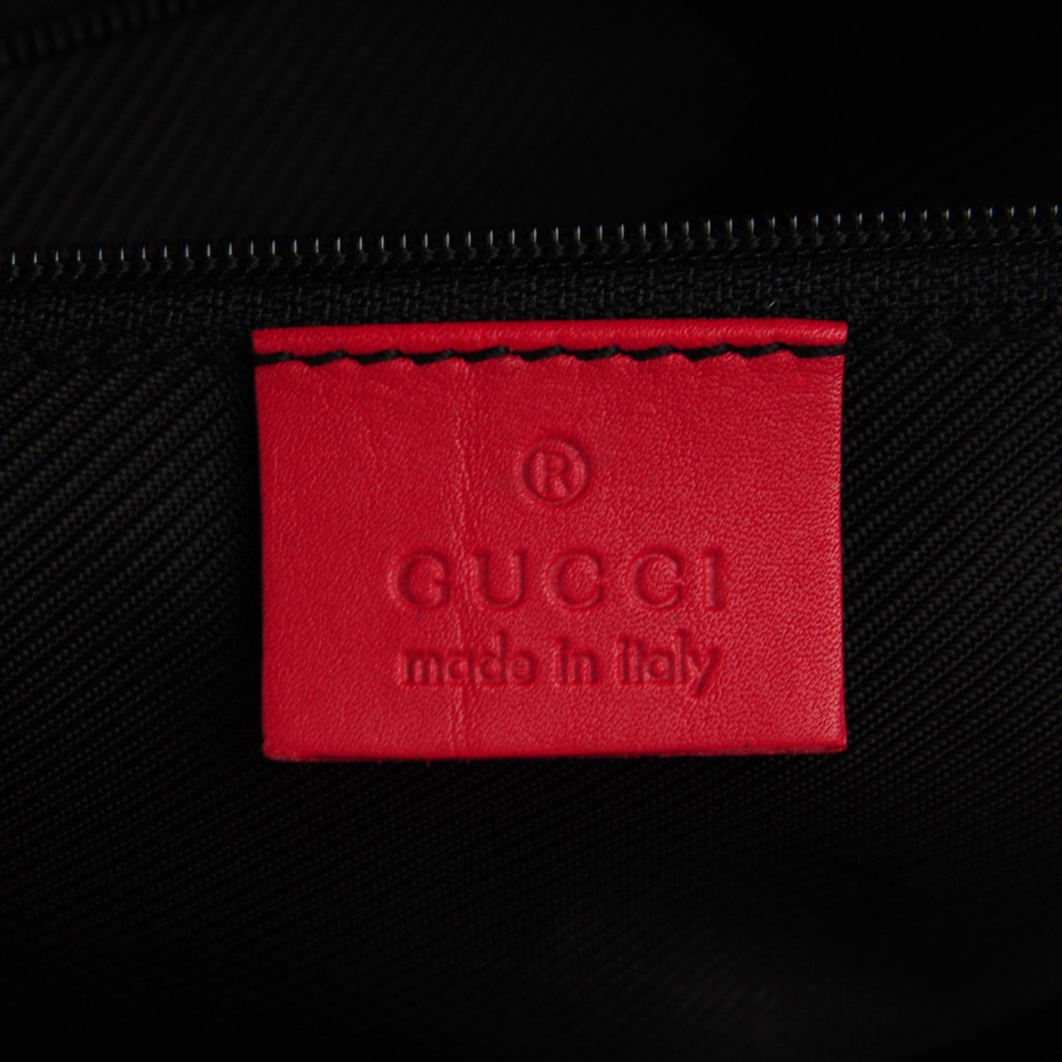 Gucci GG Monogram Zippered Tote Navy Red 6 of 7