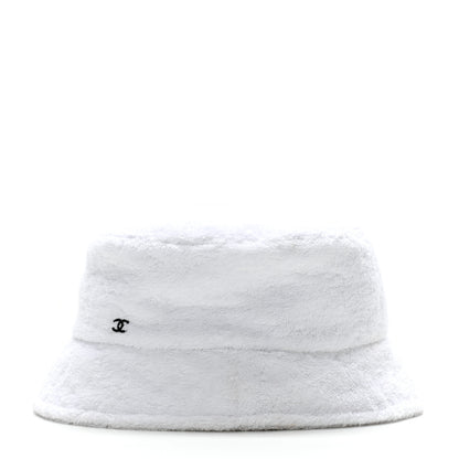 Chanel Terry Cloth CC Bucket Hat M White 5 of 10