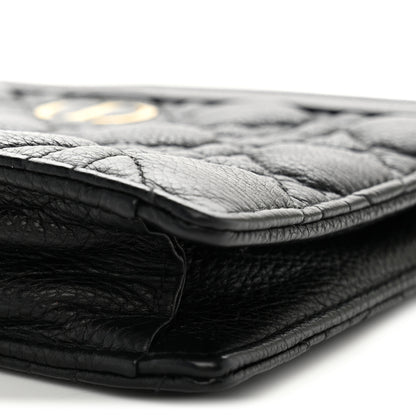 Christian Dior Calfskin Cannage Caro Zipped Pouch With Chain Black 10 of 10