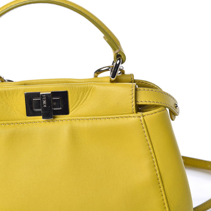 Fendi Nappa Mini Peekaboo Iconic Satchel Lime 17 of 22