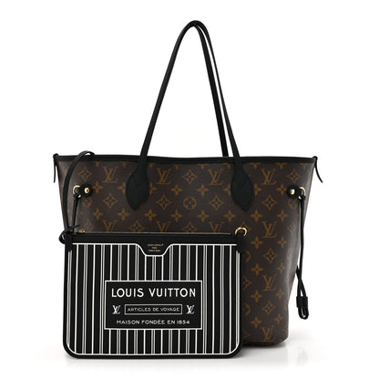 Louis Vuitton Monogram Calfskin Neo Neverfull Inside Out MM Black 3 of 16