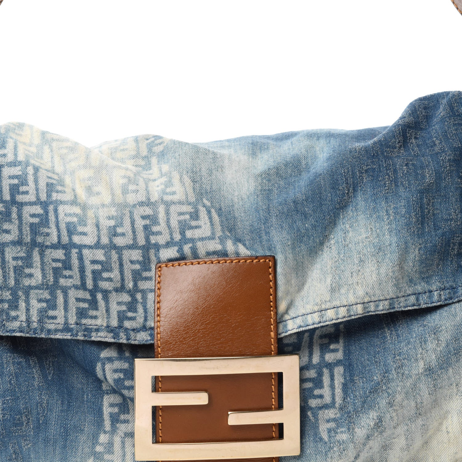 Fendi Denim Zucchino Baguette Blue 11 of 11