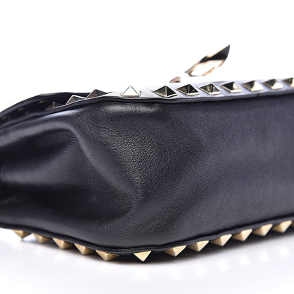 Valentino Garavani Vitello Mini Rockstud Flap Saddle Crossbody Bag Black 9 of 11