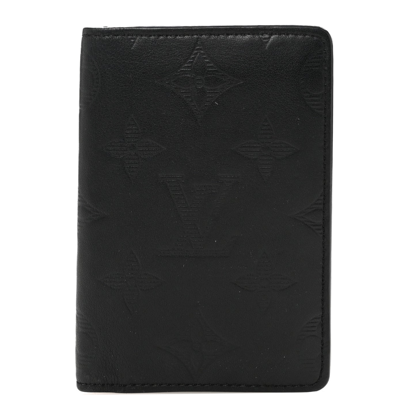 Calfskin Monogram Shadow Pocket Organizer Black