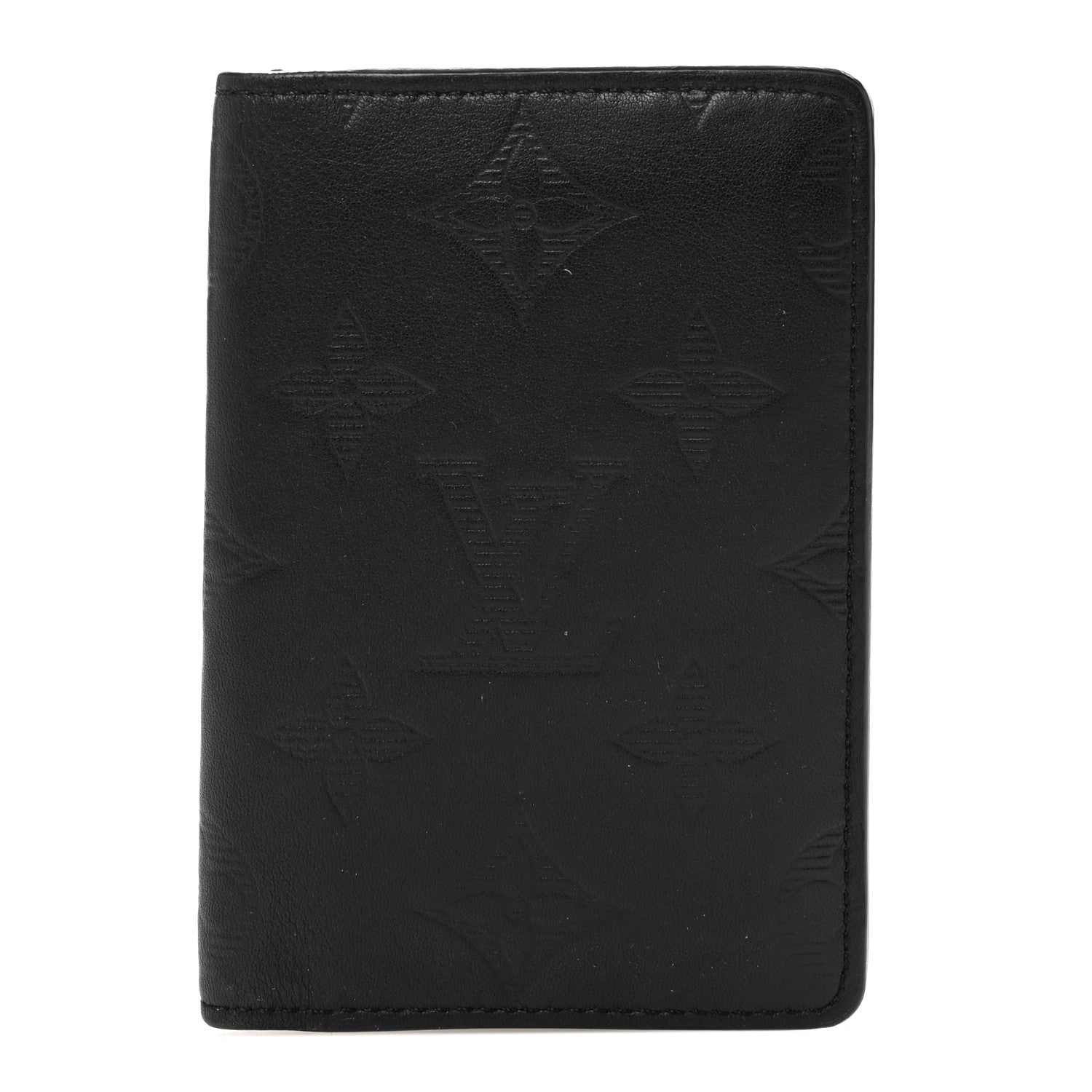 Louis Vuitton Calfskin Monogram Shadow Pocket Organizer Black 1 of 6