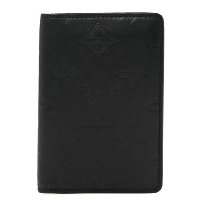 Louis Vuitton Calfskin Monogram Shadow Pocket Organizer Black 1 of 6