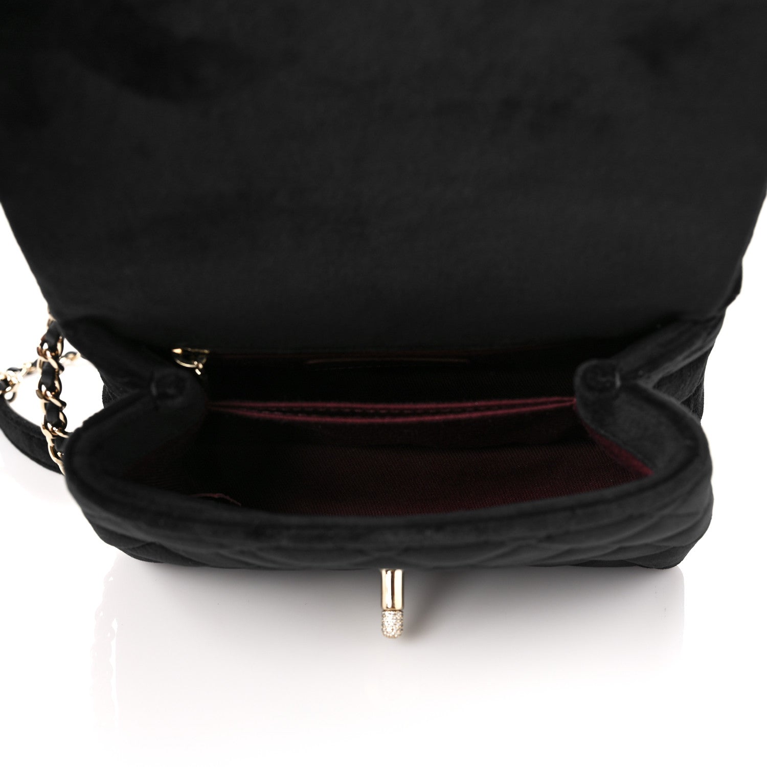 Chanel Velvet Crystal Quilted Extra Mini Coco Handle Flap Black 5 of 9