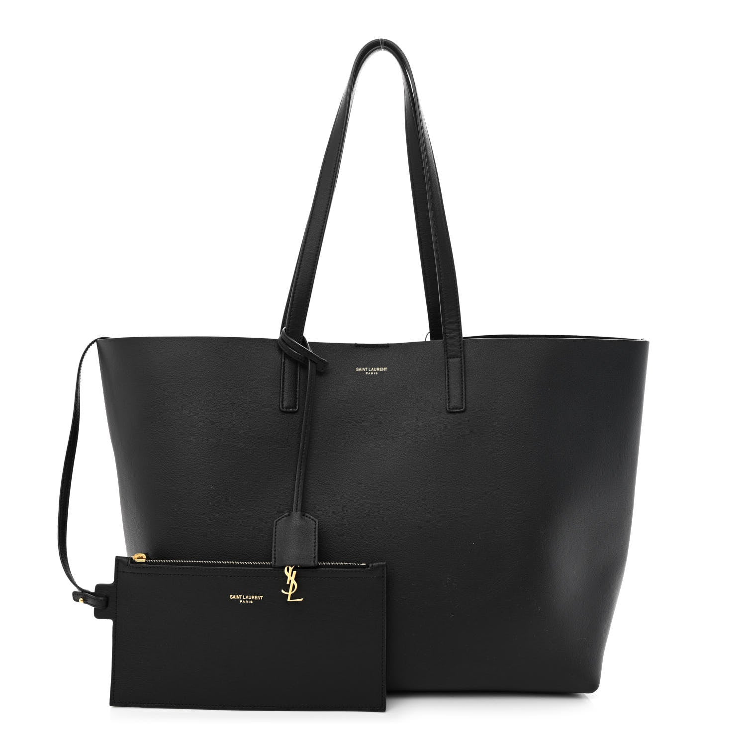 Saint Laurent Calfskin Large Shopping Tote Black 1 of 12