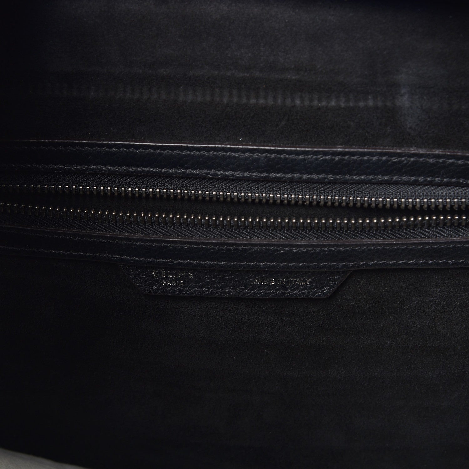 Celine Drummed Calfskin Mini Luggage Black 7 of 9