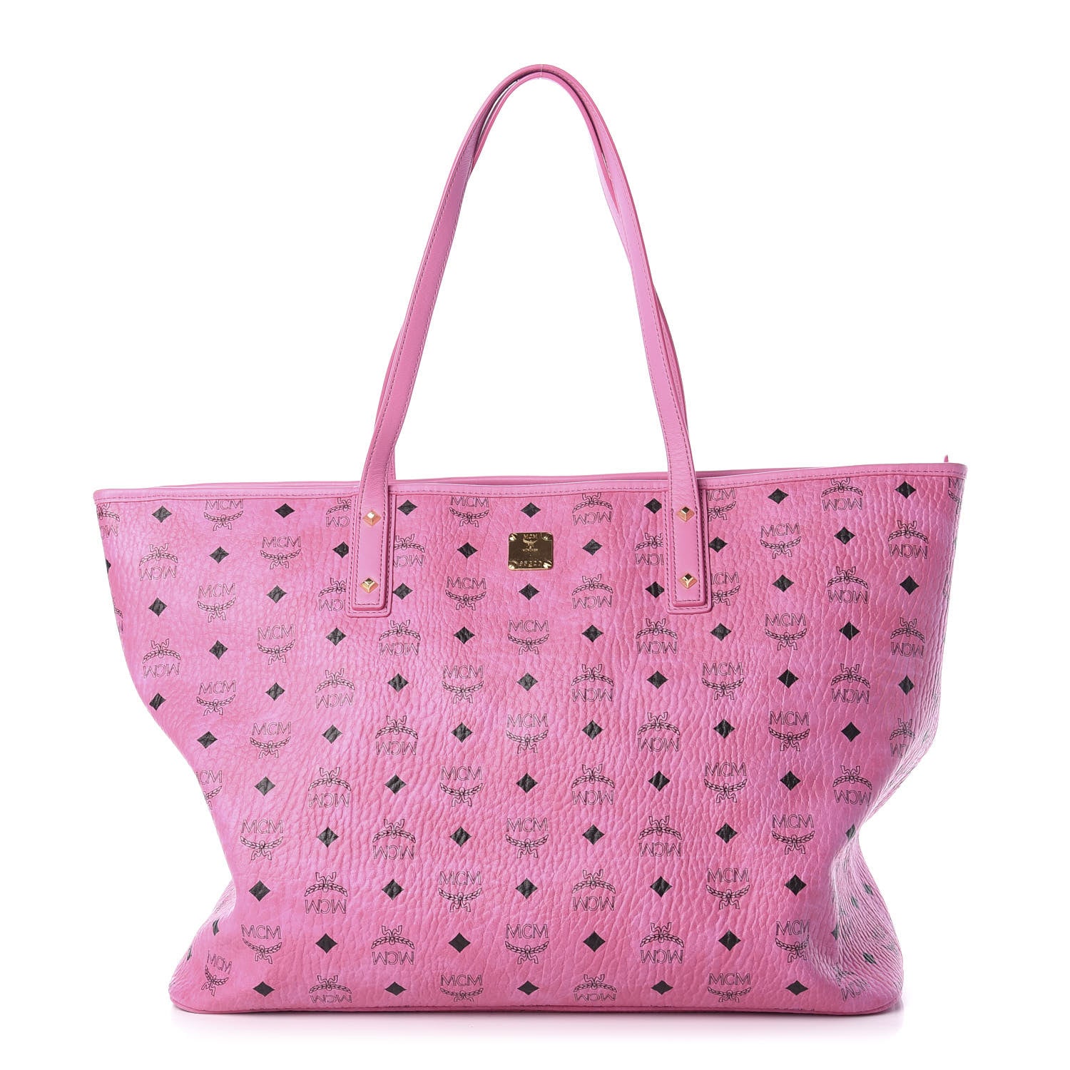 MCM Visetos Large Anya Shopper Tote Pink 1 of 9