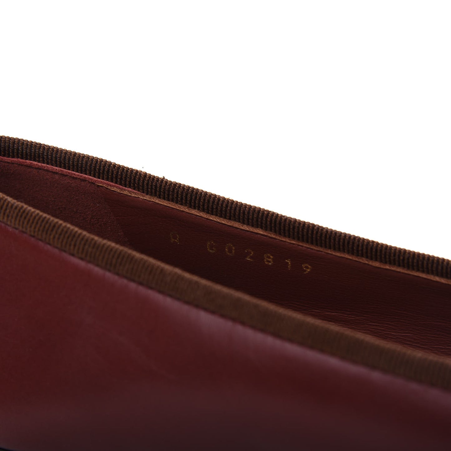 Lambskin Cap Toe CC Ballerina Flats 37 Burgundy