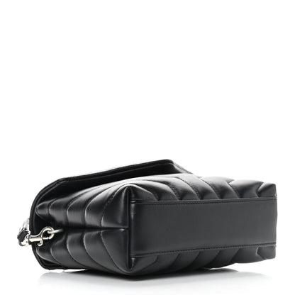 Saint Laurent Calfskin Y Quilted Monogram Toy Loulou Crossbody Bag Black 4 of 10