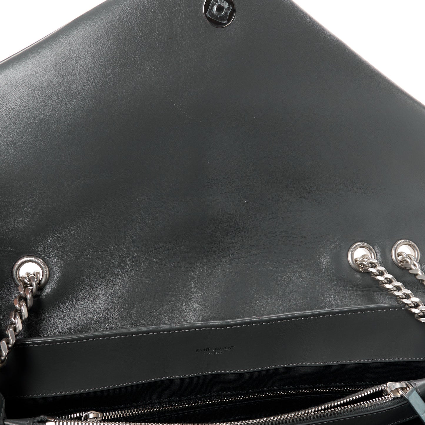Calfskin Y Quilted Monogram Large Loulou Chain Satchel Earth