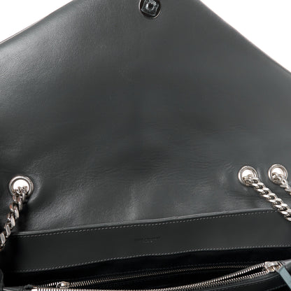 Saint Laurent Calfskin Y Quilted Monogram Large Loulou Chain Satchel Earth 14 of 14