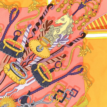 Hermes Silk Bouquets Sellier Scarf 90 3 of 6