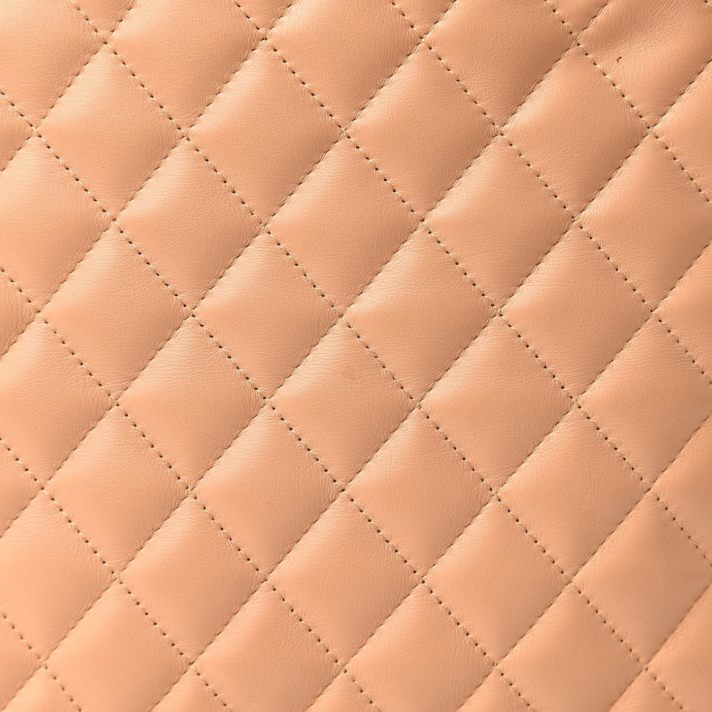 Calfskin Quilted Large Cambon Tote Beige