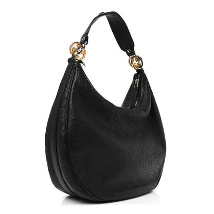 Gucci Guccissima Medium GG Twins Hobo Black 3 of 11